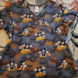 Disney Scrub Top "Mickey Vampire"